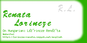 renata lorincze business card